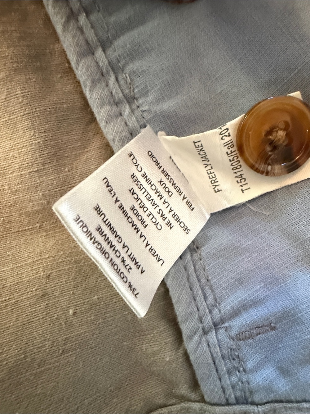 Toad&Co Pale Blue Button-Front Utility Jacket - Picture 6 of 7